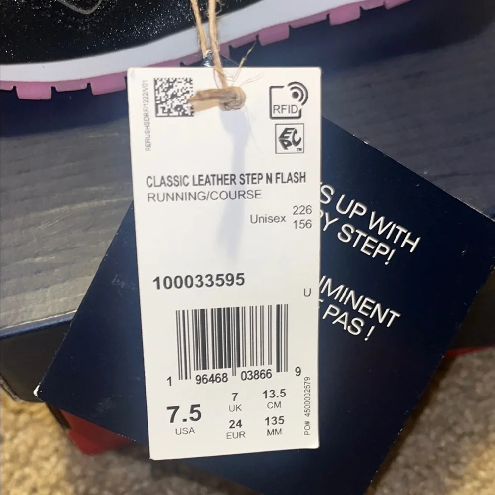 Reebok Black and Pink Sneakers with Cushioned Soles Light Up New in Box - Picture 2 of 5